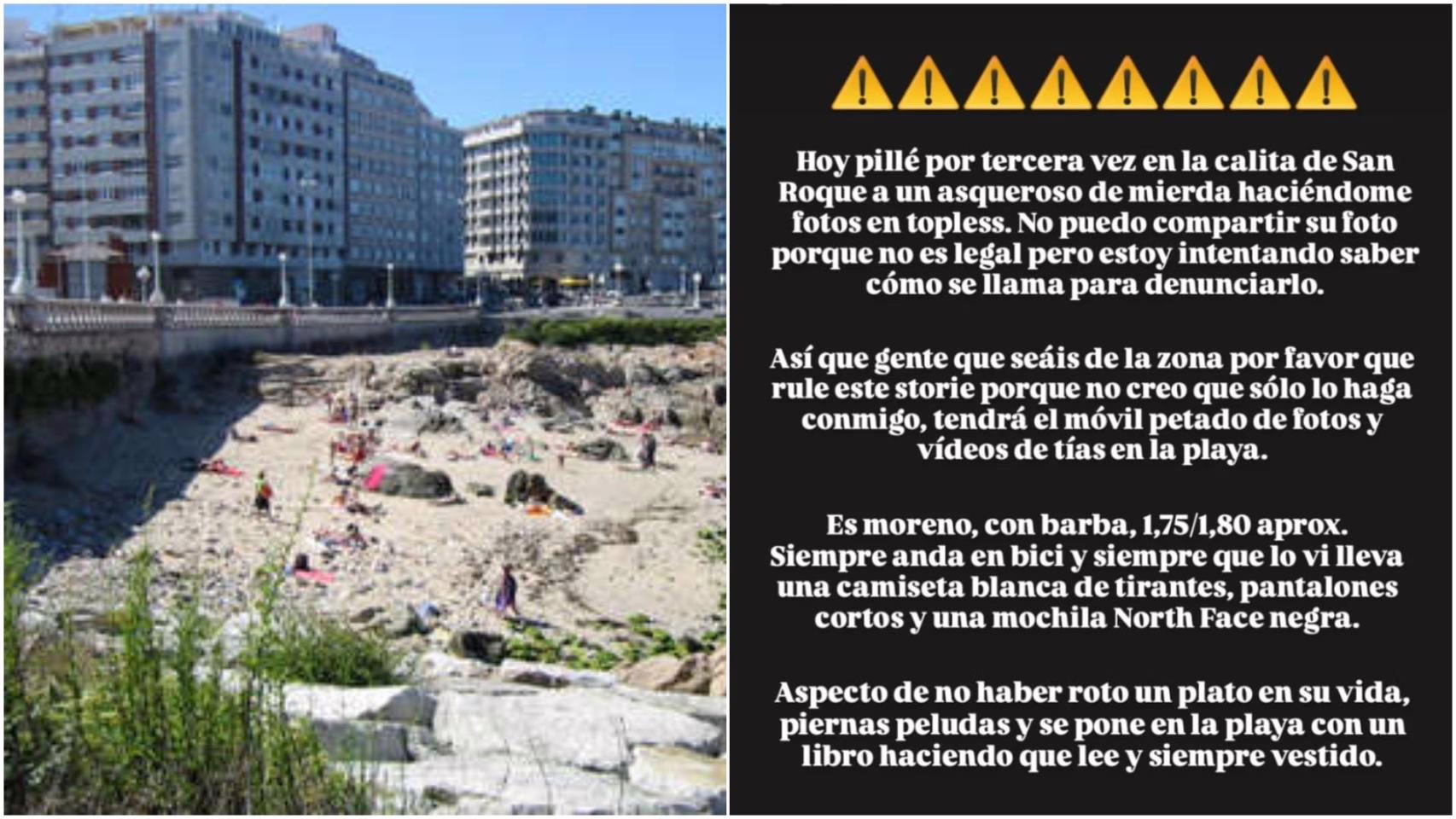 Lo vi a un metro de distancia haciéndose selfies en topless