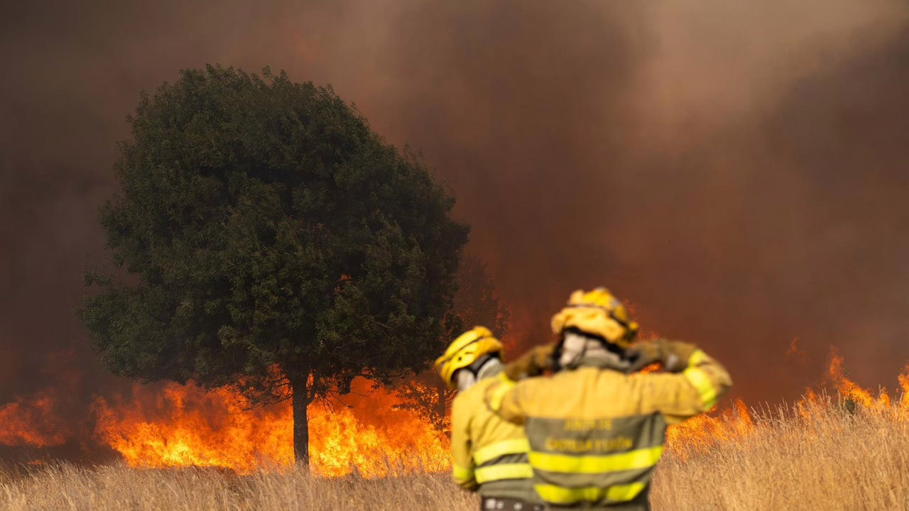 Incendios activos y situación del fuego en Castilla y León, Galicia y Extremadura.
