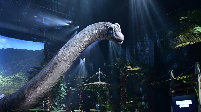 Uno de los dinosaurios que componen la exposición inmersiva