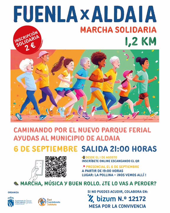 Fuenlabrada organiza el festival benéfico Fuenla x Aldaia en apoyo a los mayores.