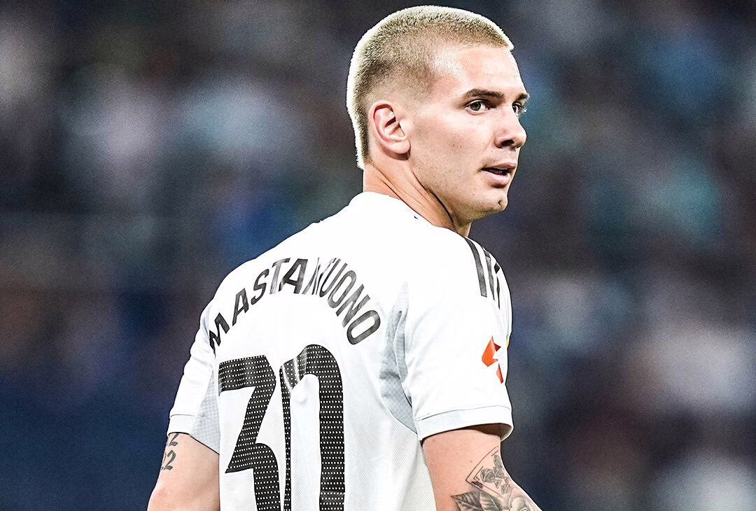 Franco Mastantuono hizo su primer partido con el Real Madrid en agosto de 2025.