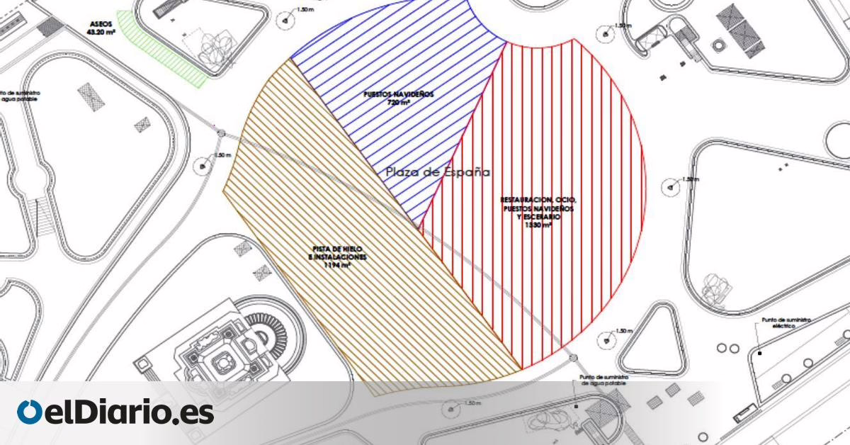 Nuevo concurso para utilizar el 'feriódromo' de Almeida en Plaza de España durante la Navidad, con un presupuesto de 40.000 euros.