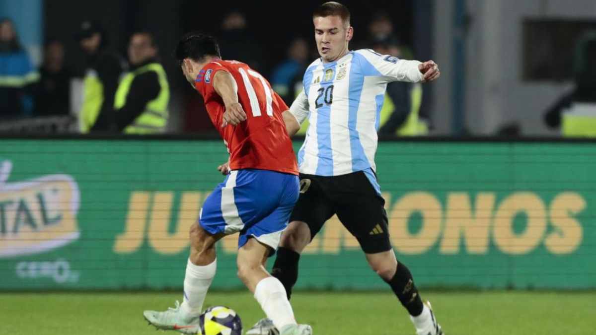 Mastantuono, incluido en la lista preliminar de la selección argentina.