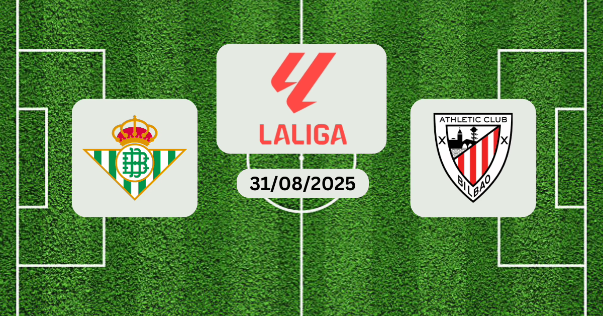 Predicción del encuentro Real Betis contra Athletic Club del 31 de agosto de 2025 en La Liga.