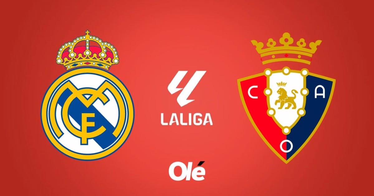 Real Madrid enfrenta a Osasuna en La Liga de España: horario y opciones para verlo en televisión.