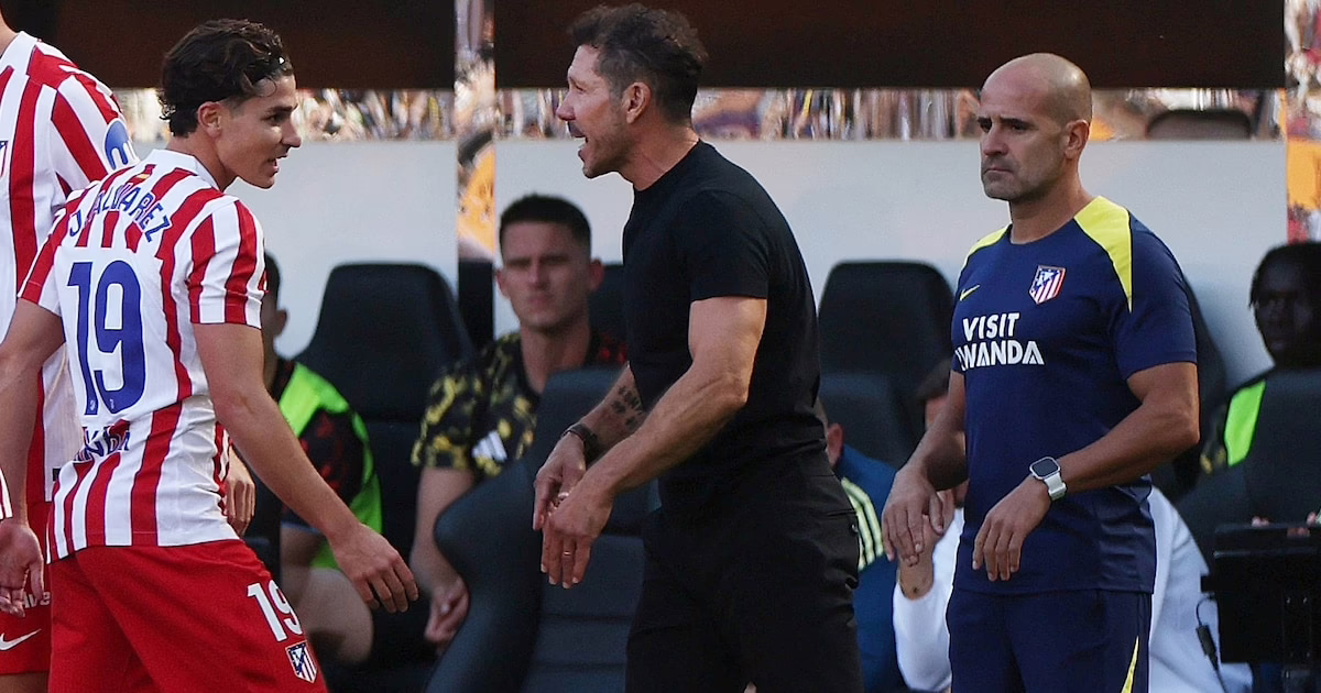Los pormenores del conflicto entre Julián Álvarez y Simeone tras el cambio en la derrota del Atlético de Madrid: “Hay una gran desilusión”