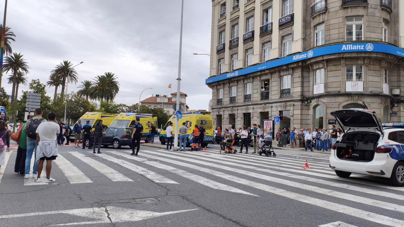 Cuatro de los seis heridos en el atropello múltiple en A Coruña siguen hospitalizados.