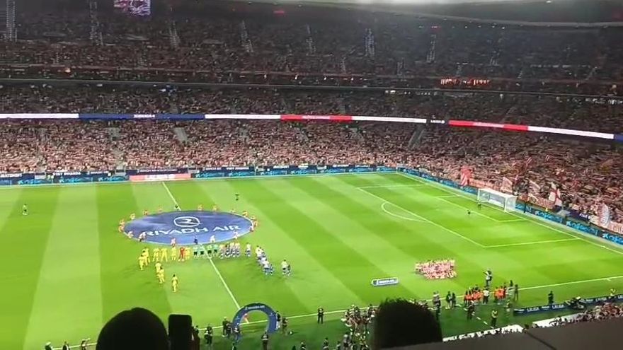 Vídeo: Atlético de Madrid y Villarreal saltan al césped del Metropolitano