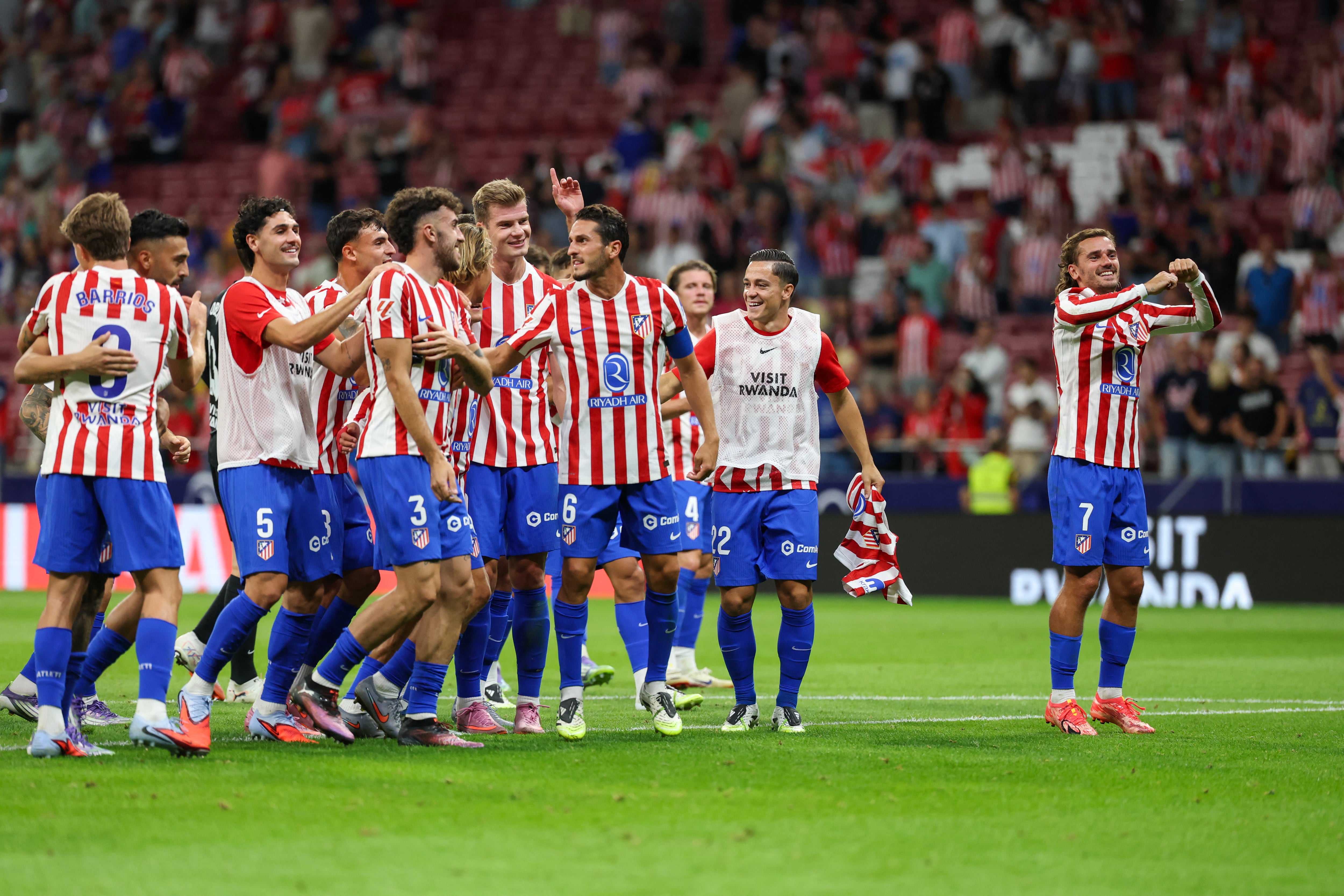 Atlético Madrid vs Villarreal, liga española. AFP.