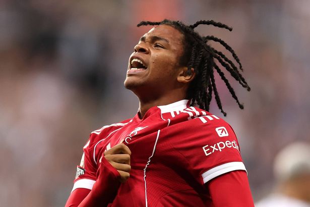 Rio Ngumoha celebra un gol