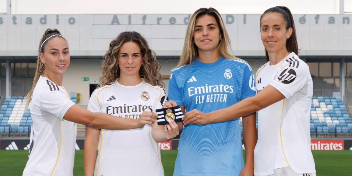 El equipo femenino del Real Madrid presenta a sus cuatro líderes.