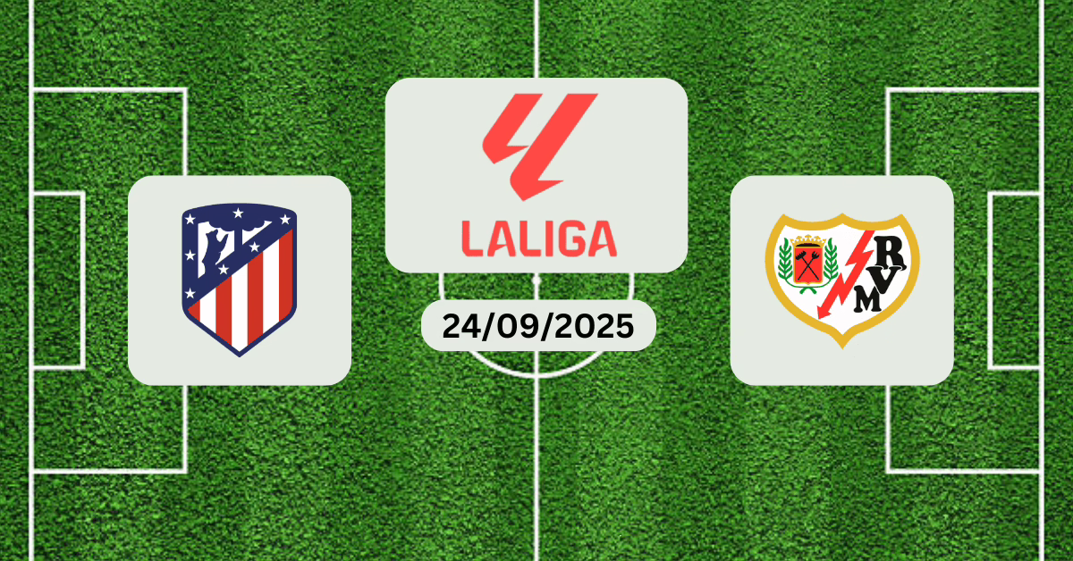 Predicción del partido Atlético de Madrid contra Rayo Vallecano 24/09/25 en La Liga.