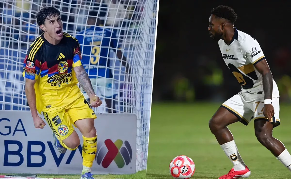 Liga MX: las formaciones de América frente a Pumas UNAM