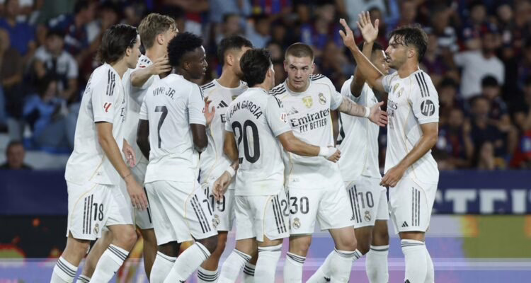 Franco Mastantuono anotó su primer gol con el Real Madrid: el delantero argentino acaba de cumplir 18 años.