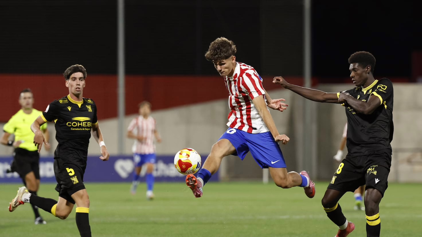 Miguel Cubo, el brillante delantero del Atlético.