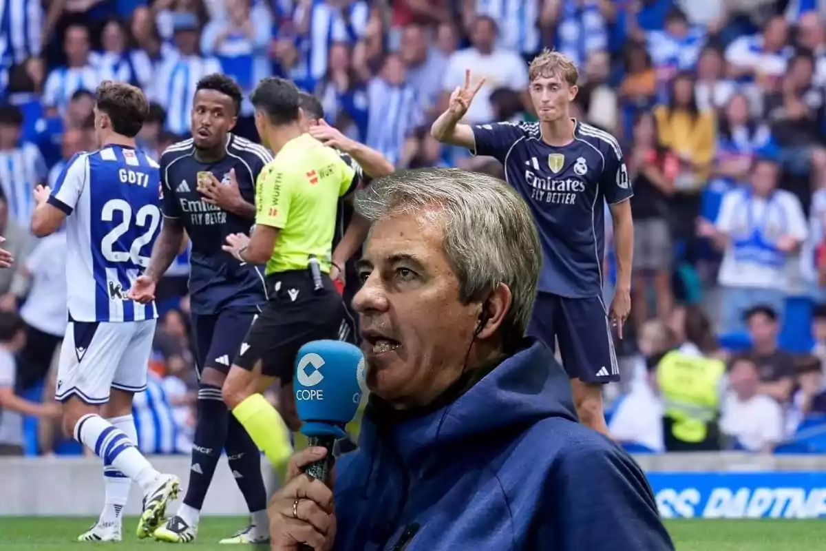 La respuesta de Manolo Lama ante la tarjeta roja a Huijsen y sus comentarios en directo.