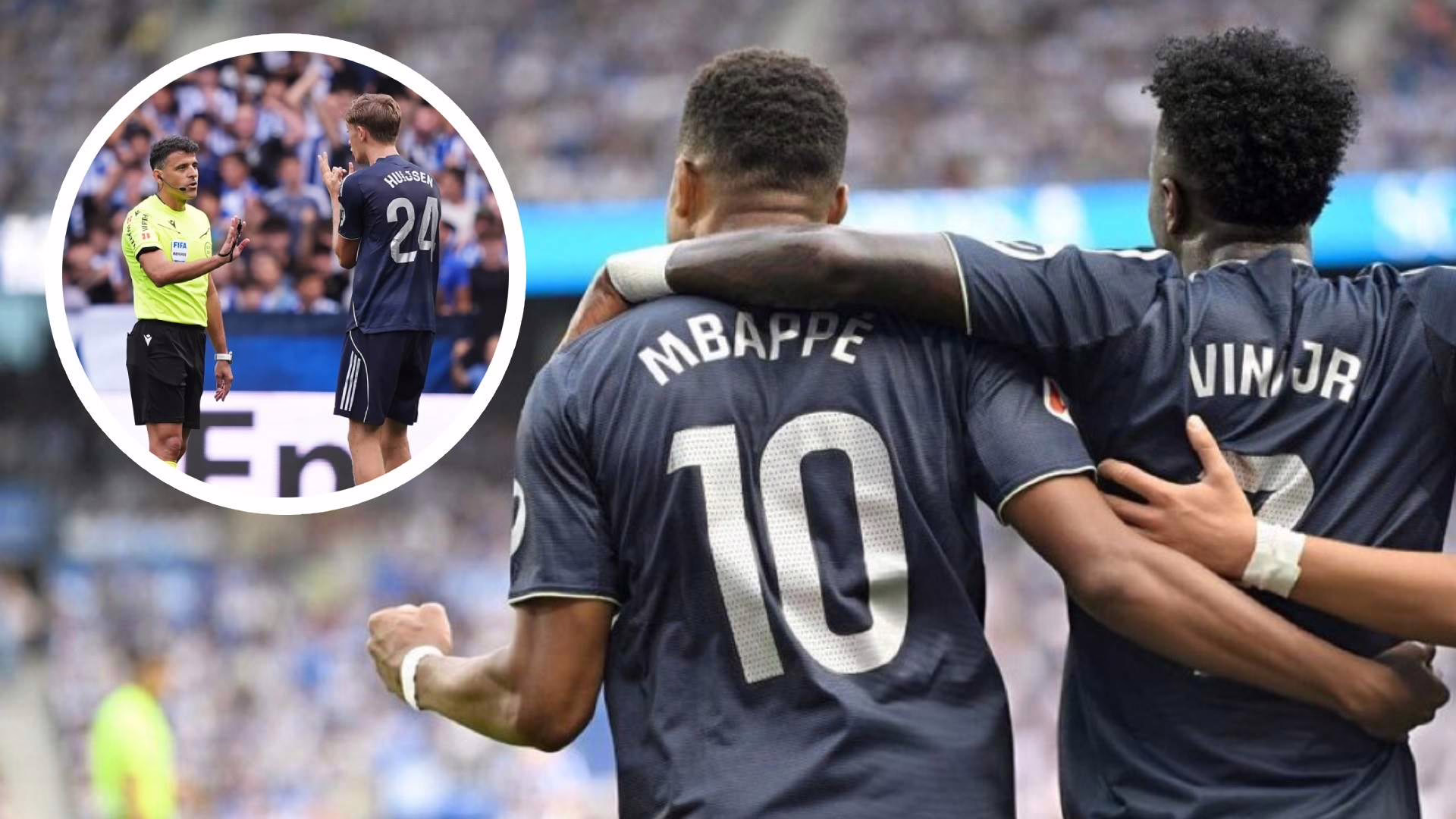 Mbappé y Vinicius, descontentos con la actuación de los árbitros de la Liga.