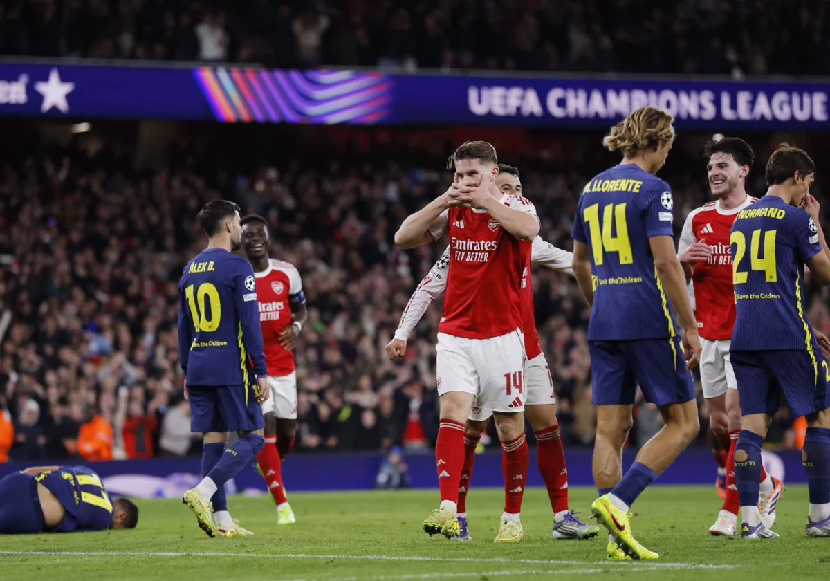 El Arsenal derrota con contundencia a un Atlético de Madrid que sigue sin brillar en la Champions League.