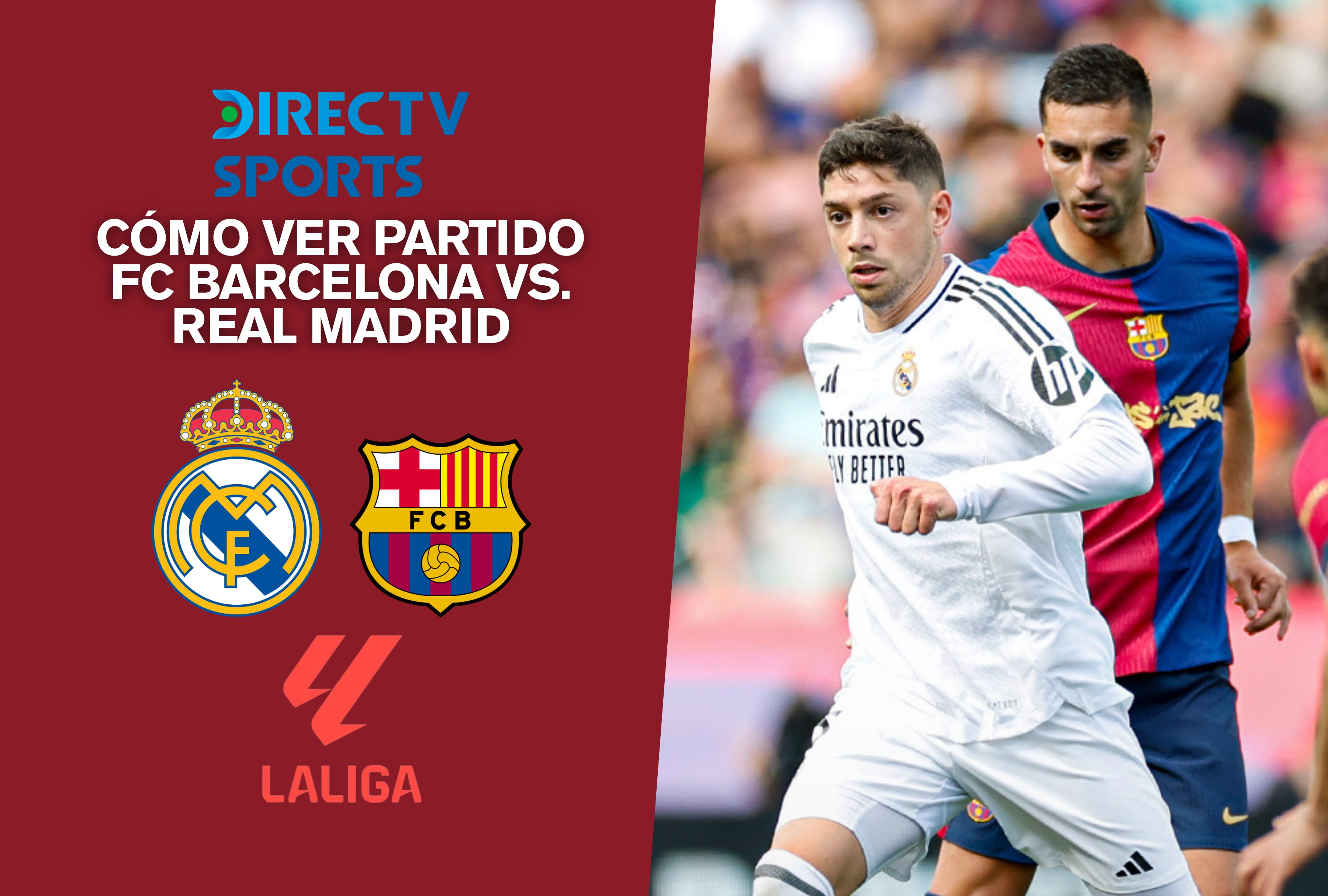 ¡Llega El Clásico! Mira FC Barcelona vs. Real Madrid EN VIVO GRATIS. Te explicamos cómo ver el partido por DIRECTV, DGO Online y Fútbol TV. | Crédito: Real Madrid C.F. / Facebook