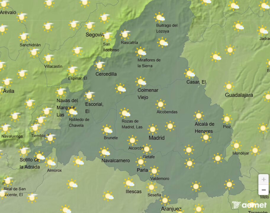 Condiciones meteorológicas en Madrid hoy: temperaturas alcanzan los 29 grados.