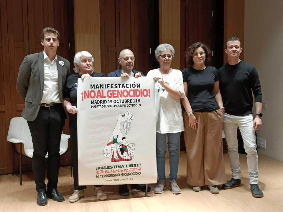 Protesta en apoyo a Palestina en Madrid el 19 de octubre.
