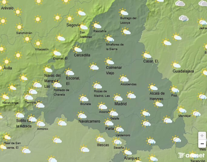 Sábado brillante con una temperatura de 25 ºC.