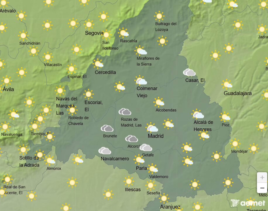 Pronóstico del clima en Madrid: temperaturas alcanzan los 25 grados.