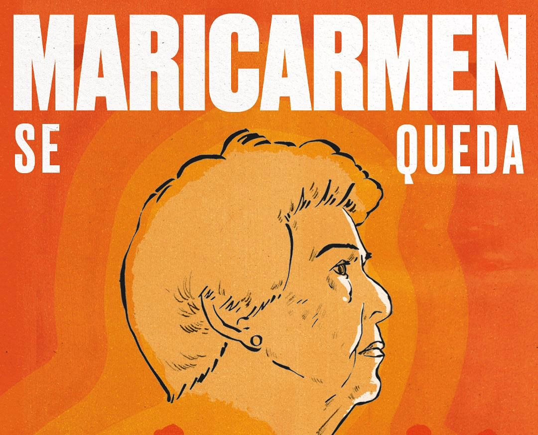 Manifestación en Madrid para impedir el desalojo de Maricarmen, una vecina de 87 años en Retiro.