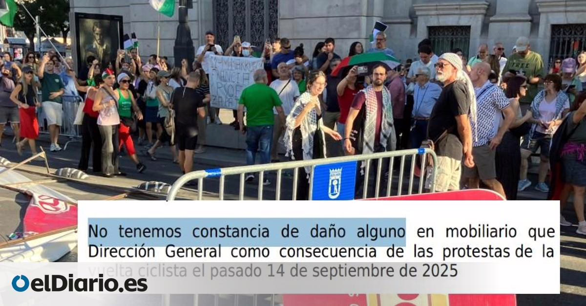 Las manifestaciones de La Vuelta en Madrid, según el Ayuntamiento, no perjudicaron el sistema de iluminación urbana.
