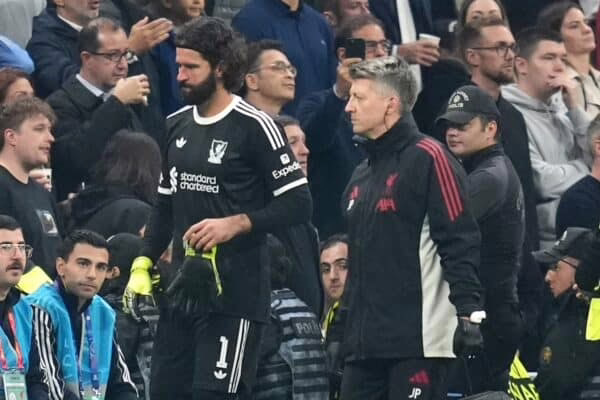 Alisson se perdió 8 partidos, incluidos los de Man City y Real Madrid, con el Liverpool FC.