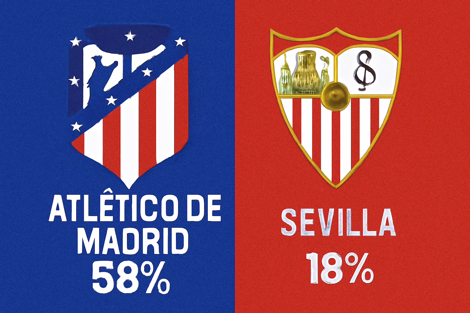 Predicción del partido Atlético de Madrid contra Sevilla