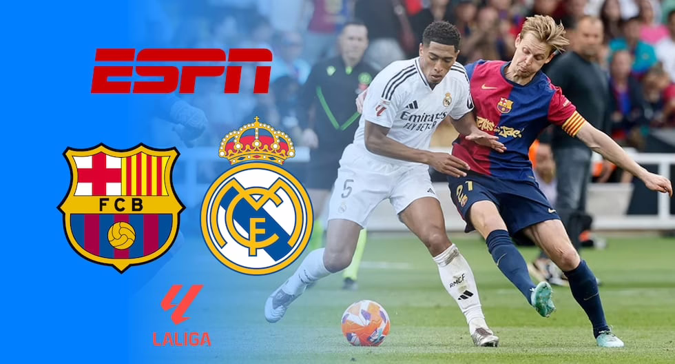 Transmisión en directo de ESPN por Internet: guía para ver el partido Real Madrid vs. FC Barcelona GRATIS en Disney Plus y Fútbol TV Online | MIX