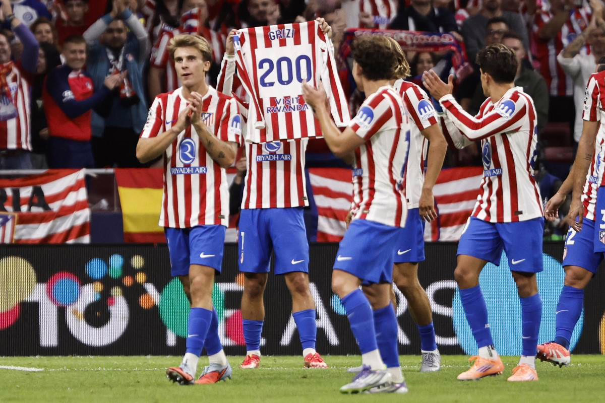 Griezmann llega a la cifra de 200 goles con el Atlético de Madrid.