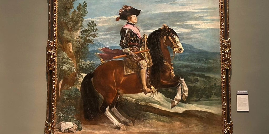 Los retratos de caballos de la Familia Real pintados por Velázquez, listos para ser exhibidos en el Salón de Reinos.