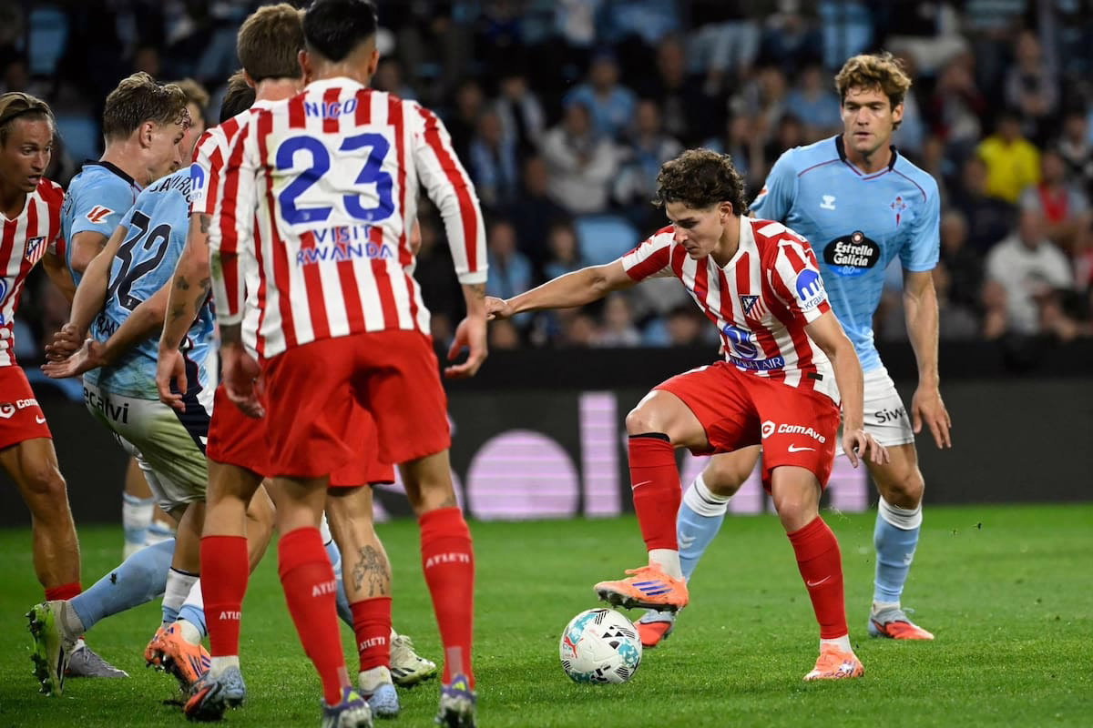 El Atlético de Madrid mantuvo el empate 1-1 contra el Celta con un jugador menos: la respuesta de Simeone a la tarjeta roja.