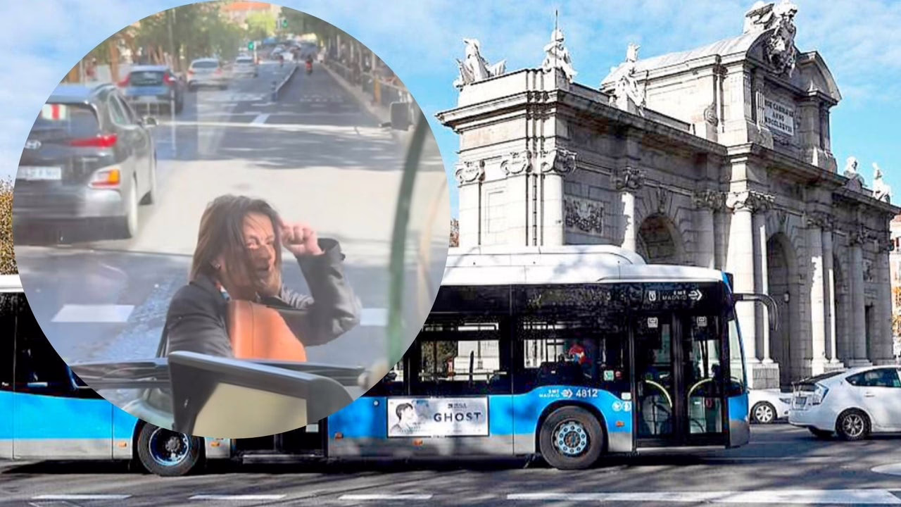 Una mujer interrumpe el tráfico tras ser ignorada por un autobús de la EMT que no la dejó abordar durante su recorrido.