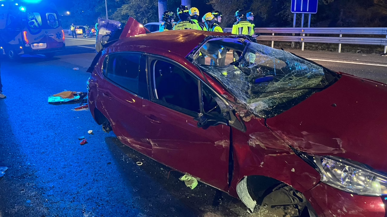 Grave lesión en un accidente en la A-42, acceso a Madrid.