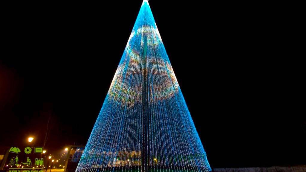 El árbol de Valongo, en una Navidad anterior