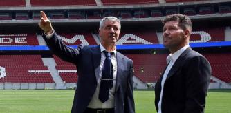 Miguel Ángel Gil Marín, consejero delegado del Atlético de Madrid junto a Diego Pablo Simeone en el Wanda Metropolitano.