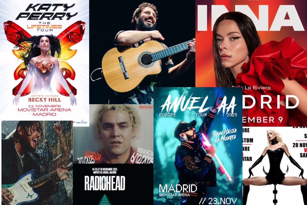 Eventos musicales en Madrid, noviembre de 2025