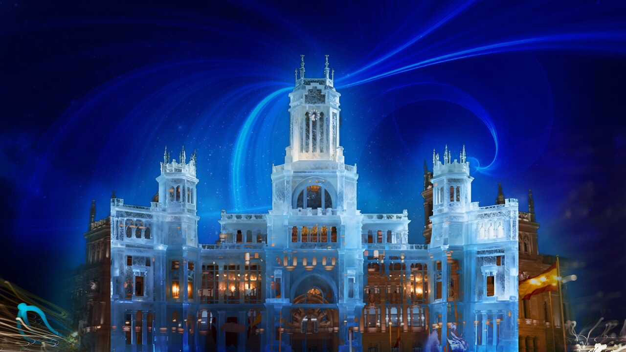 Videomapping en Cibeles marca el comienzo de la Navidad en Madrid.