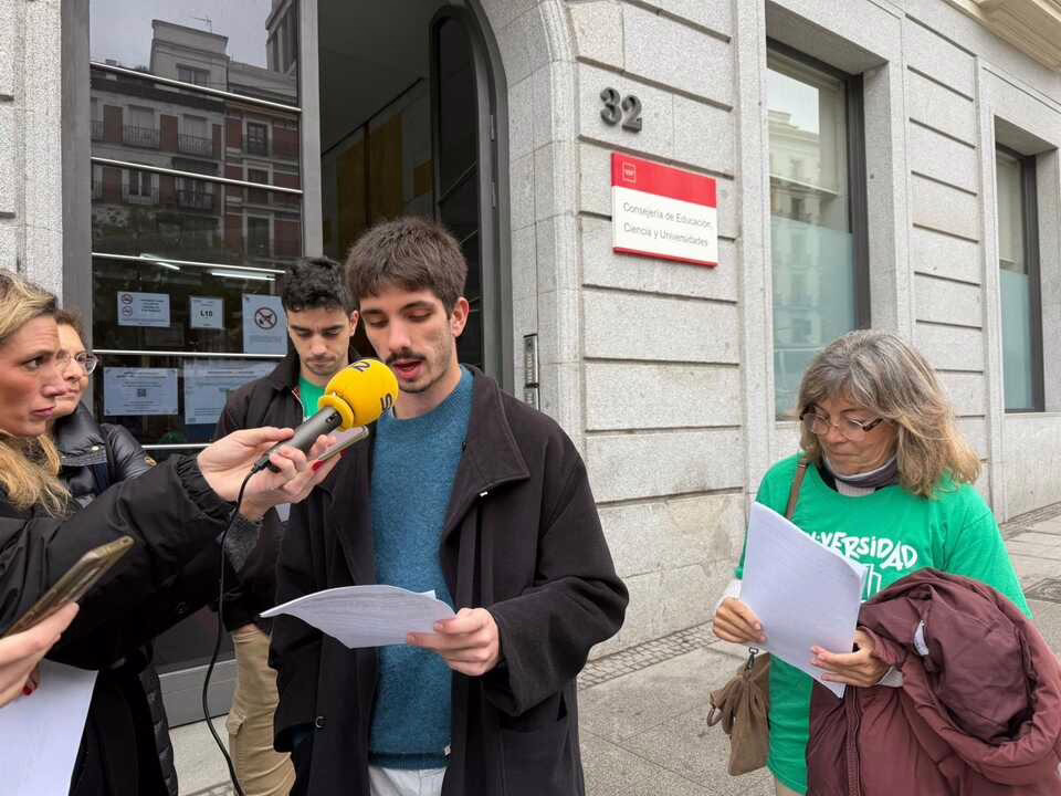 Manifestaciones contra la reciente Ley de Universidades en Madrid.
