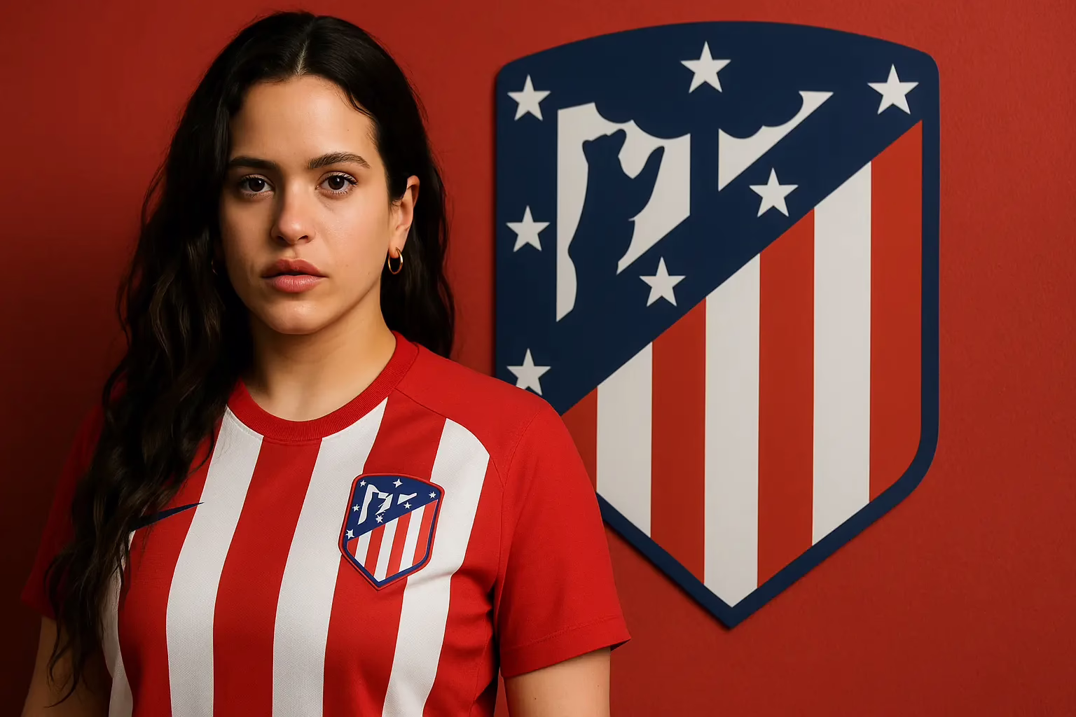 Una línea de su nuevo éxito se convierte en emblema rojiblanco antes del partido contra el Getafe.