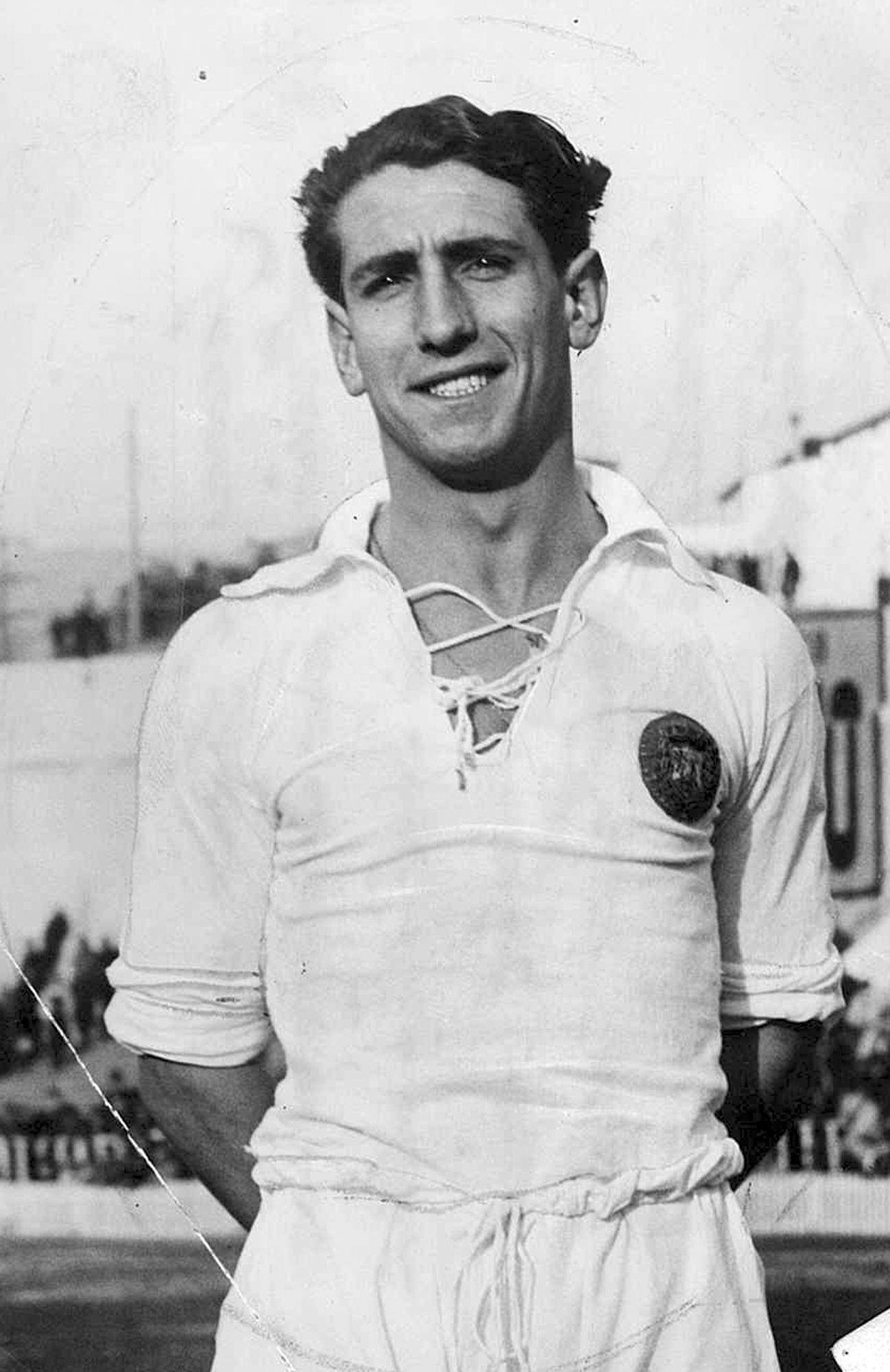 Jaime Lazcanoi, primer goleador blanco en Vallecas.