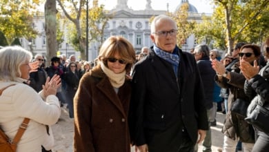 La exfiscal general del Estado, Dolores Delgado, se manifiesta ante el Supremo contra el fallo que condena a García Ortiz