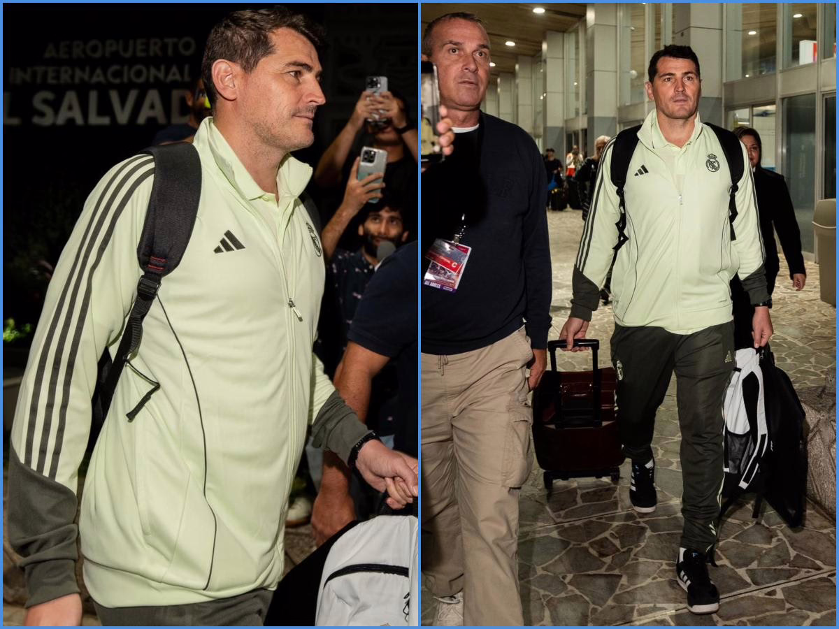 Iker Casillas ha llegado a El Salvador para el encuentro de leyendas entre el Real Madrid y el Barcelona.