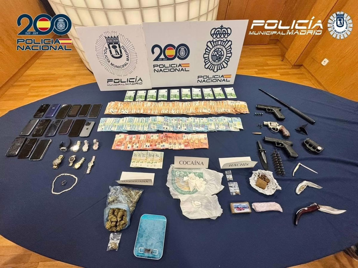 Desarticulados cuatro puntos de venta de drogas y ocho arrestos en un operativo policial en Latina.