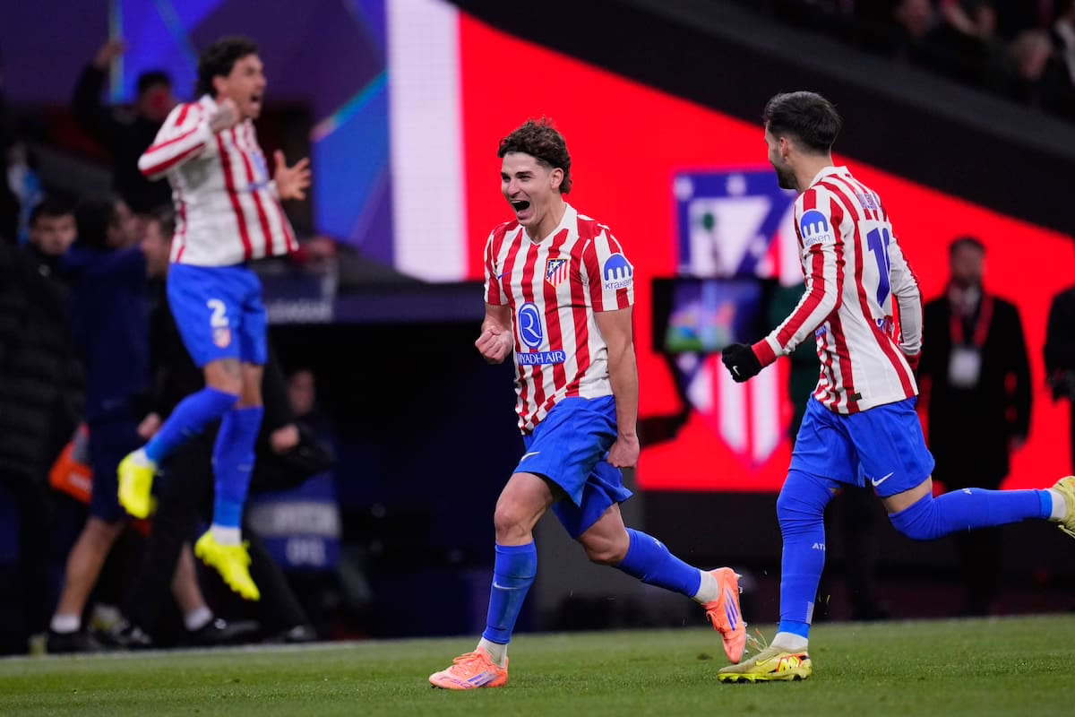 Julián supera a Lautaro: un tanto del as de espadas del Atlético de Madrid para afianzarse en la Champions.