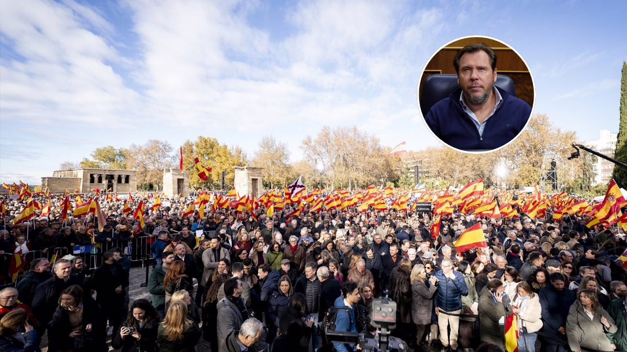 Óscar Puente comenta sobre la multitud del PP en Madrid: "Había más personas en el mercadillo navideño de Valladolid."
