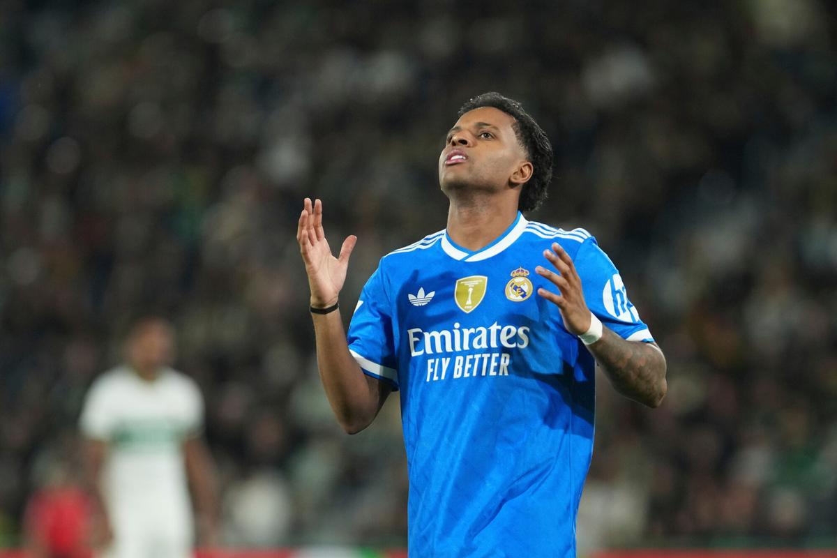 Rodrygo está desesperado ante su falta de puntería